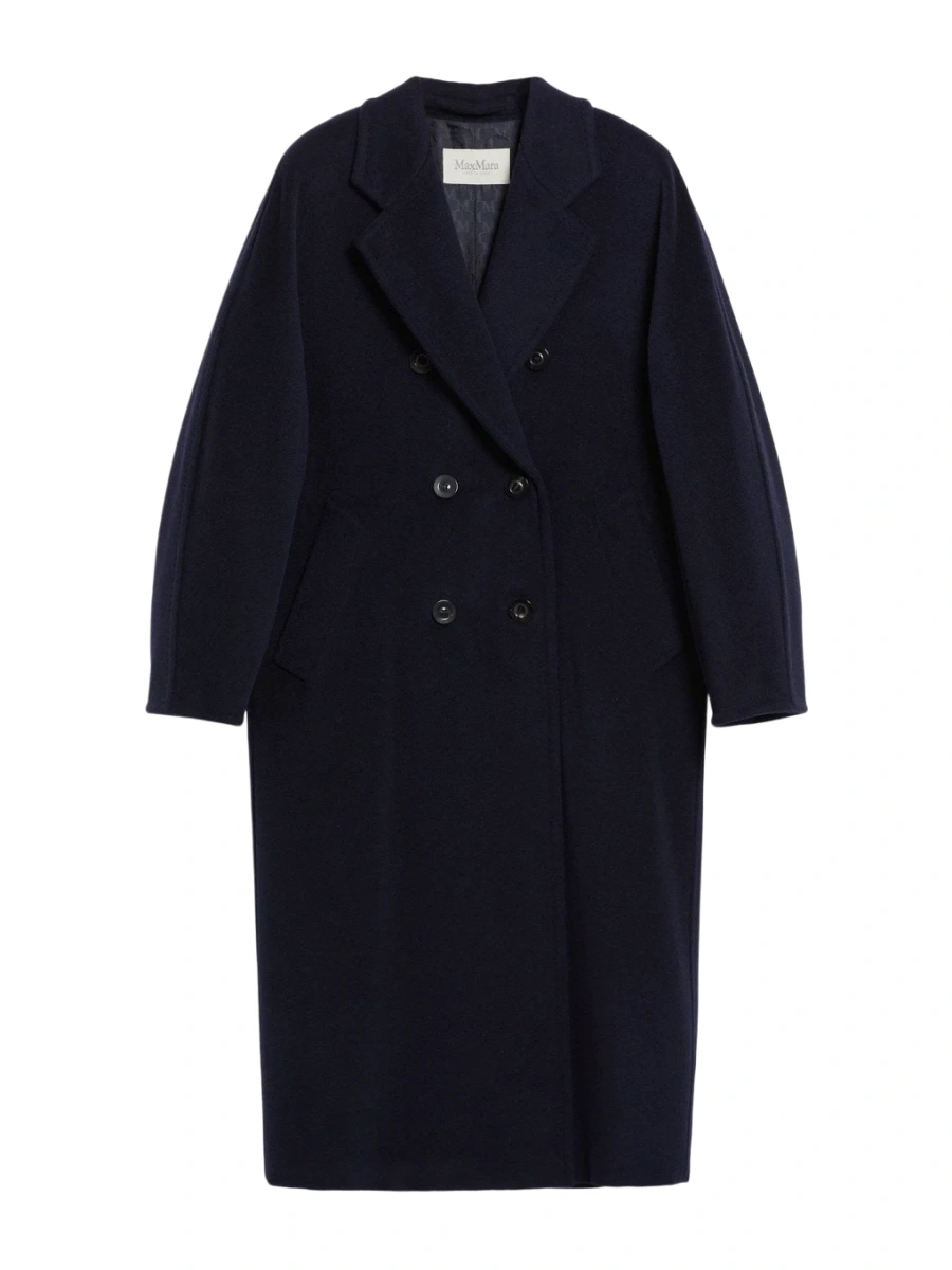 Dark Navy Double-Breasted Longline Coat