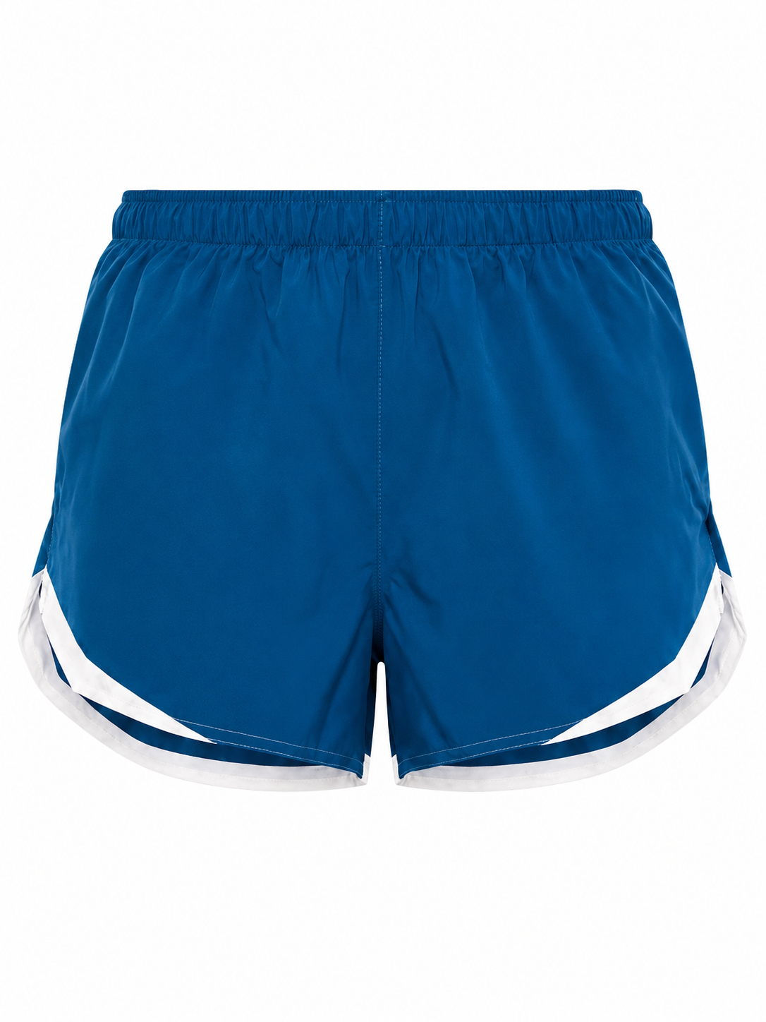 Teal Blue Athletic Shorts with White Trim