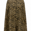 Leopard Print Longline Cape Coat with Button Front