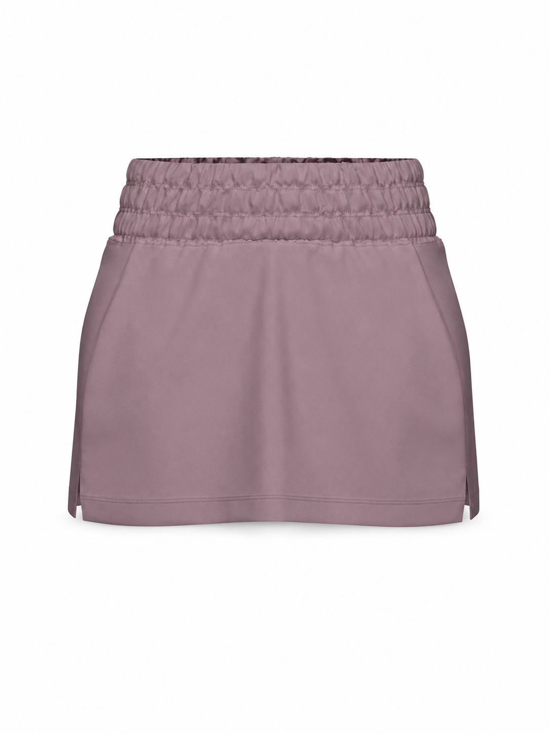 Dusty Purple Smocked Waist A-Line Mini Skirt