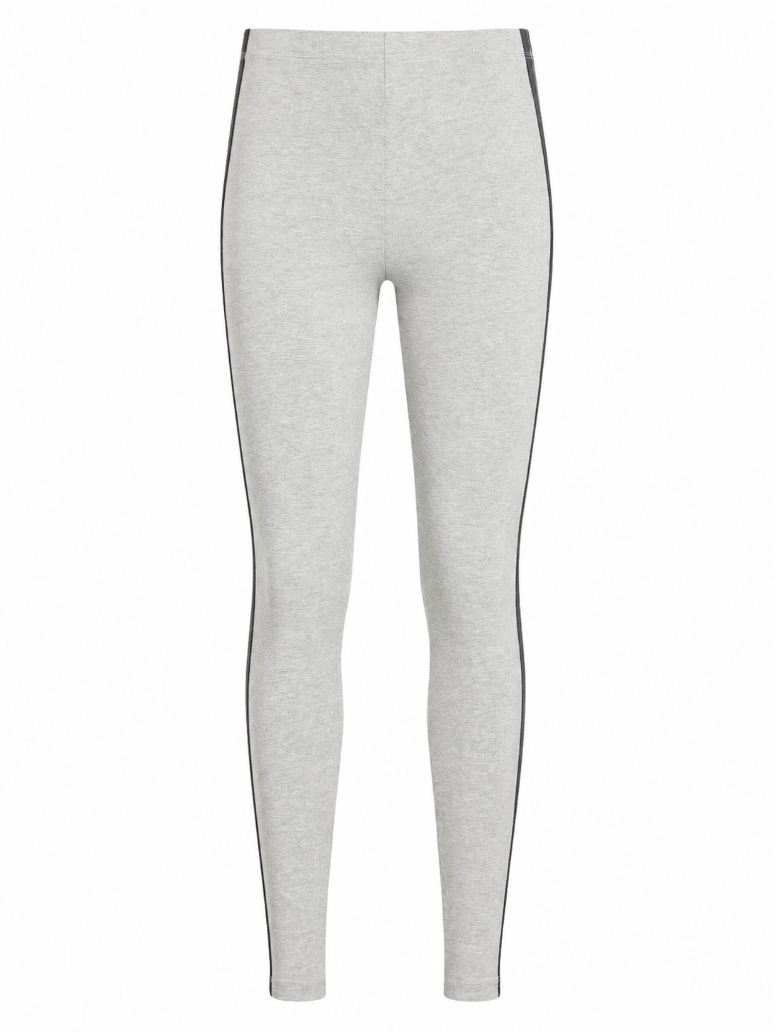 Light Heather Grey High Waist Leggings with Side Piping